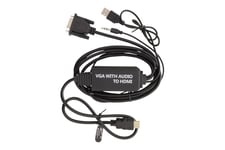 DELTACO VGA til HDMI-kabel - 2 m