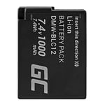 Green Cell® DMW-BLC12 DMW-BLC12E DMW-BLC12PP Camera Battery for Panasonic Lumix FZ200 FZ300 FZ330 FZ1000 FZ2000 G5 G5X G6 G7 G70 G70M G80 G81 GX8 GX8M H2 Full Decoded (1000 mAh 7.4 V black)