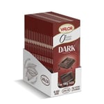 Valor Sugar Free Dark Chocolate Bar - Dark Diabetic Chocolate - Smooth Sugar free made with Fine Cacao, Sweetened with Stevia, Gluten Free, Vegan, by Master Chocolatiers, Box 17 100g Bars