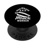 Design amusant de barman AKA Miracle Worker PopSockets PopGrip Adhésif