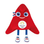 Doudou et Compagnie - Peluche Phryge 50 cm - Mascotte Officielle JO PARIS 2024 - Peluche Rouge des Jeux Olympiques et Paralympiques Paris 2024 - Forme Bonnet Phrygien Rouge - 50 cm - JO2503