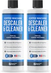 Coffee Machine Descaler 2 x 236ml - 4 uses Compatible with Delonghi, Nespresso,