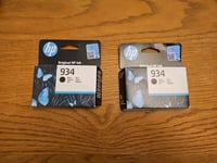 HP 934 Genuine Black Ink Cartridges Brand New