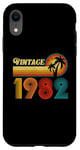 Coque pour iPhone XR Cadeau d'anniversaire vintage 1982 pour homme femme 42 ans rétro paume