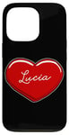 iPhone 13 Pro Hand Drawn Heart Lucia - First Name Hearts I Love Lucia Case