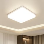 Kambo LED Plafonnier 36W Carré - Lampe de Plafond Moderne 3240LM - Luminaire Plafonniers Mince Panel Blanc Neutre 4500K - IP44 Lampe Plafond Cuisine Salle Bain Salon