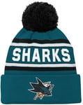 NHL Mössa Cuffed Pom Knit  Jr. - One size, San Jose Sharks