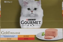 Purina Gourmet Gold Mousse Assortiment de pâtées pour chat 8 x (12 x 85g)