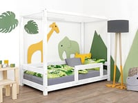 Benlemi Lit cabane Enfant BUNKY 90 x 190 Blanc