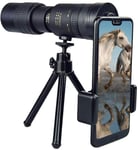 PJPPJH Télescope 4K Portable 10-300X40mm Télescope monoculaire Super téléobjectif pour téléphone, pour l'observation des Oiseaux Camping Voyage randonnée