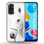 Coque pour Xiaomi Redmi Note 11 / 11S Animal Cheval Cristal