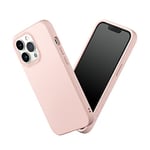 RhinoShield Coque Compatible avec [iPhone 13 Pro] | SolidSuit - Coque Fine avec Technologie d'absorption des Chocs et Finition Premium Mate, Contour Objectif Photo Interchangeable - Rose Poudré