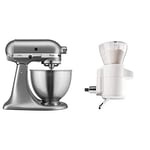 KitchenAid Stand Mixer "Classic" silver 5K45SSBSL With KitchenAid 5KSMSFTA Sifter and Scale attachment for Stand Mixer