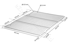 Extra Large Cake Biscuit Cooling Rack Metal Chrome Wire Tray Stand 63 x 41.5cm