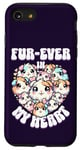 Coque pour iPhone SE (2020) / 7 / 8 Fur-ever in My Heart Kawaii Cochon d'Inde Cœur