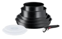 Set 8 pièces Tefal Ingenio Black Stone L3999502 Noir