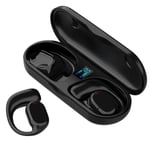 Trådlösa Öronkrokar Bluetooth Hörlurar Öronproppar Hörlurar 5.1 för Sport Arbete Löpning Trådlösa Hörlurar, för iPhone och Android Black