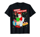 Funny Santa In The Toilet Bad and Good Kids T-Shirt