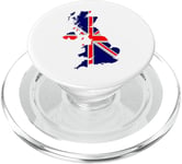 Drapeau carte du Royaume-Uni PopSockets PopGrip pour MagSafe