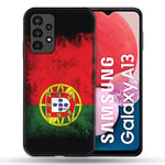 Cokitec Coque pour Samsung Galaxy A13 / A04S Voyage Portugal Drapeau, Multicolore