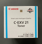 Genuine Canon Toner - C-EXV 21 CYAN / iR C2380 C2880 C3080 C3380 (INC VAT)