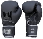 METAL BOXE Gants de Boxe Entraînement Urban 14 oz Adulte Unisexe, Noir