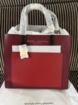 Marc Jacobs Grind Mini Pomegranate Colorblock Leather Tote Crossbody Handbag