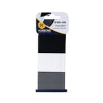 Korbond Iron On Mender 3 Pack-110084, Foam, Black, White and Grey, 50 x 3.8 Centimeters