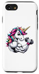 Coque pour iPhone SE (2020) / 7 / 8 Licorne Biceps Curls Fitness Gym Garçons Filles Hommes Femmes Enfants