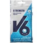 V6 Strong Teeth Sweet Menthol Tuggummi 30 g