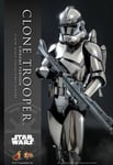 STAR WARS FIGURINE CLONE TROOPER CHROME EXCLUSIVE 1/6 HOT TOYS DISPO