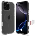 Spigen Ultra Hybrid T MagFit Case for iPhone 16 Pro Max [Camera Control Button Covered] [MagSafe Compatible] - Clear Graphite