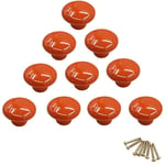 Ccykxa - Lot de 10 boutons de placard ronds colorés en céramique à trou unique pour tiroir, placard, commode, porte