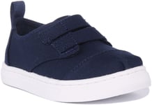 Toms Cordones Tiny Two Adjustable Straps Trainer Boys Shoes In Blue UK 6 - 10