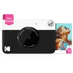 KODAK Printomatic Full-Color Instant Print Digital Camera - High-Quality Photos On Zink 2x3 Inch Sticky-Back Photo Paper - 5MP, Portable, Creative Fun Gift for Birthday, Christmas, Holiday - Black