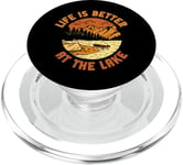 Rowing Row Boat Retro Vintage Life Is Better At The Lake PopSockets PopGrip for MagSafe