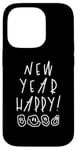 iPhone 14 Pro New Year Happy 2025 Funny Faces Grunge Case