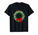 Tractor Tire Christmas Wreath Christmas On The Farm T-Shirt