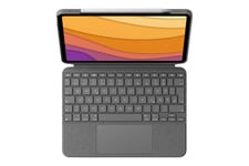 Logitech Combo Touch - tastatur og folio-kasse - med trackpad - QWERTZ - tysk - oxford-grå Indgangsudstyr