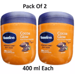 2 X Vaseline Intensive Care Body Cream Cocoa Glow 400ml Each