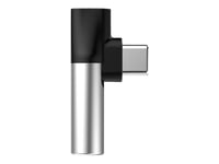 Baseus L41 - Usb-C Till Uttagsadapter För Hörlurar - 24 Pin Usb-C Hane Till Mini-Phone Stereo 3.5 Mm, 24 Pin Usb-C Hona - Svart, Silver