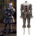 Halloween Horrorfilm Det Kapitel Jokern Stephen King Pennywise Cosplay Kostym Set Män Läskig Clowndräkt Uppträdande Outfit XL