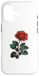 iPhone 16 Cute Red Roses Flower Gardening Red Flower Valentines Day Case