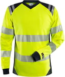 Fristads Flamestat t-skjorte, høy synlighet, dame, klasse 3 7357 TFL Hi-Vis Gul / Marineblå 3XL