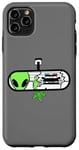 Coque pour iPhone 11 Pro Max Extraterrestre vert amusant conduisant une voiture, regardant dans le rétroviseur