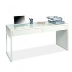 Bureau reversible avec tiroir coloris Blanc Artic - 75 x 138 x 50 cm Pegane