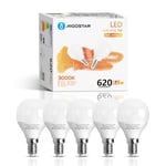 Aigostar - Ampoule LED E14 G45, 7W Consommés équivalent 49W, Lumière Chaude 3000K, 620 Lumens, Angle de 180º, IRC ≥ 80, Pack de 5 unités avec boîte