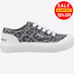 Rocket Dog Jazzin Ames Womens Casual Retro Fashion Cheetah Print Trainers Shoes