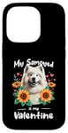 Coque pour iPhone 14 Pro Sunflowers Valentine's Day Samoyed Dog Sammies