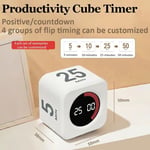 Rechargeable Gravity Sensor LED Display Cube Timer  for Task Work